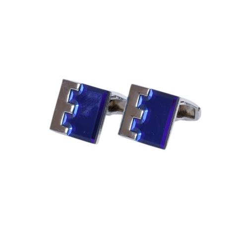 Contemporary Blue & Silver Cufflinks