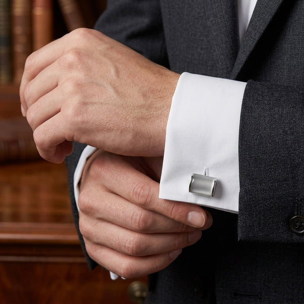 Modern Silver Cufflinks