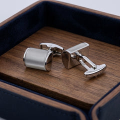 Modern Silver Cufflinks