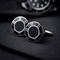 Classic Black & Silver Cufflinks