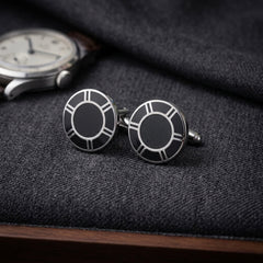 Classic Black & Silver Cufflinks