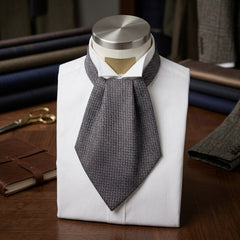 Textured Charcoal Grey Cravat