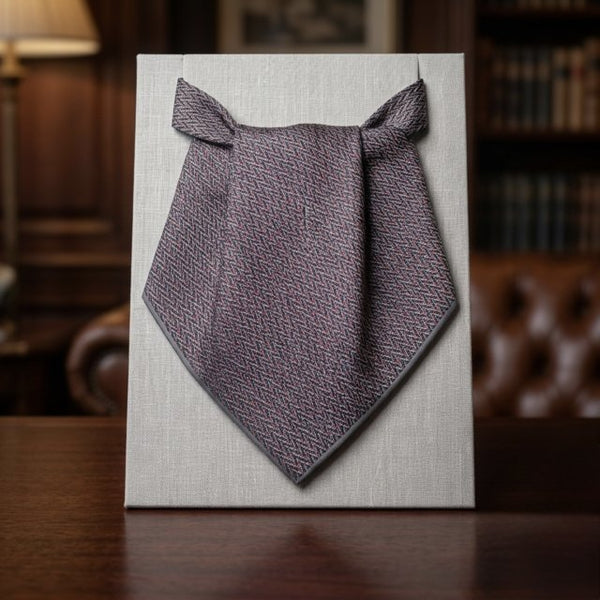 Textured Charcoal Grey Cravat