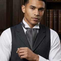 Textured Charcoal Grey Cravat