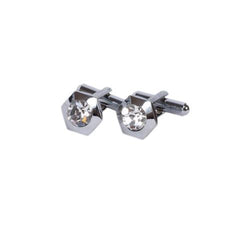 Hexagonal Crystal Solitaire Cufflinks