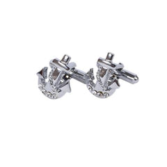 Silver-tone Anchor Cufflinks