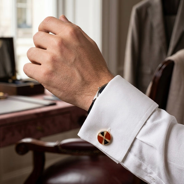 Art Deco-inspired cufflinks