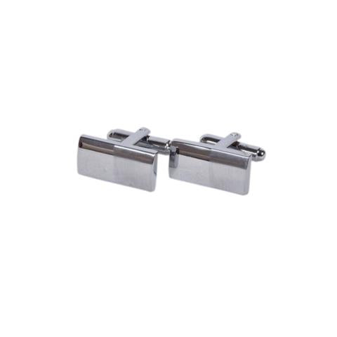 Polished Silver Classic Rectangular Cufflinks