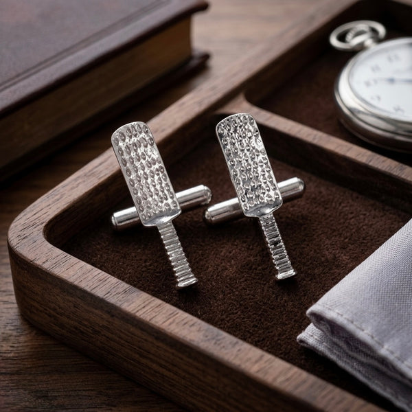 Textured Cricket Bat Cufflinks