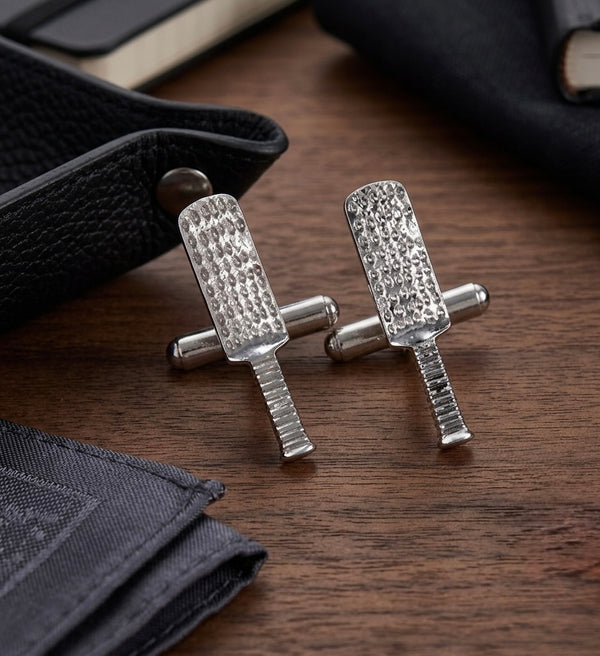 Textured Cricket Bat Cufflinks