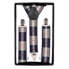 Classic Checkered Suspenders – Sophisticated Style with a Timeless Touch