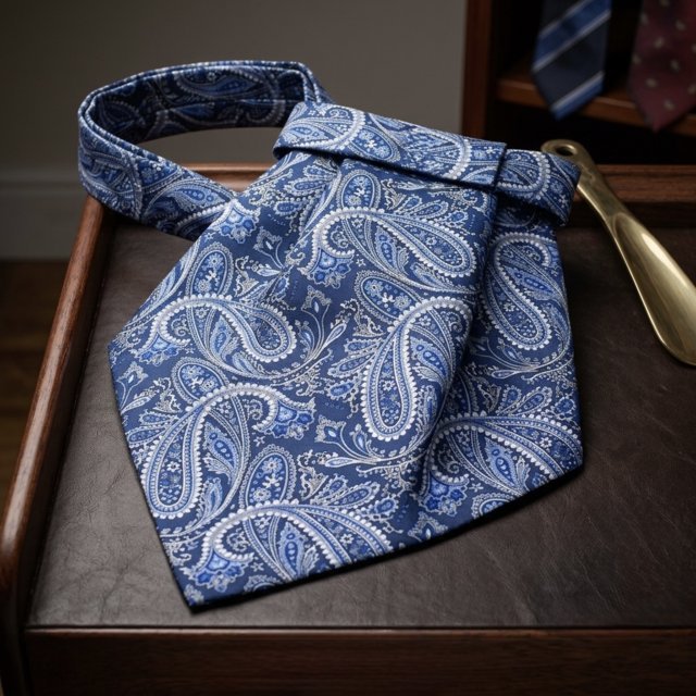 Blue Paisley Cravat