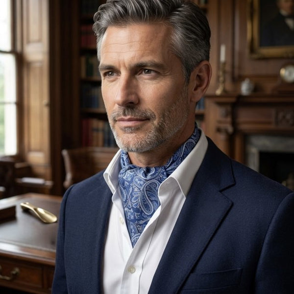 Blue Paisley Cravat