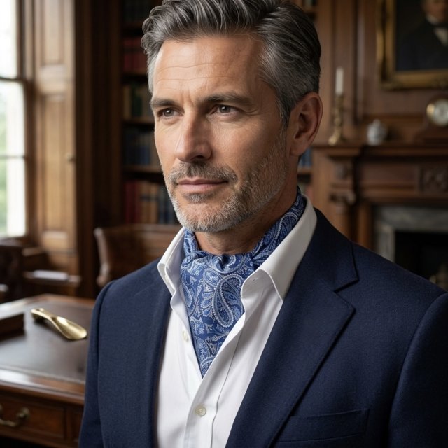 Blue Paisley Cravat