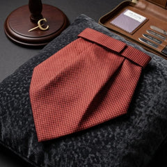 Ruby Red Textured Cravat