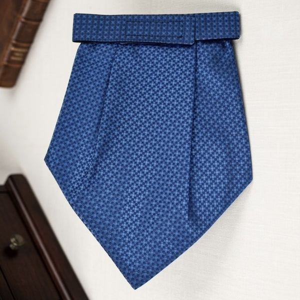 Classic Blue Patterned Cravat