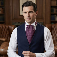 Elegant Burgundy Patterned Cravat