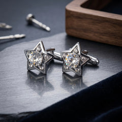 Star-Shaped Crystal Cufflinks