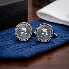 Elegant Dolphin Design Cufflinks