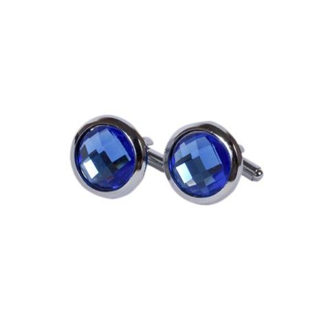 Sapphire Blue Crystal Cufflinks