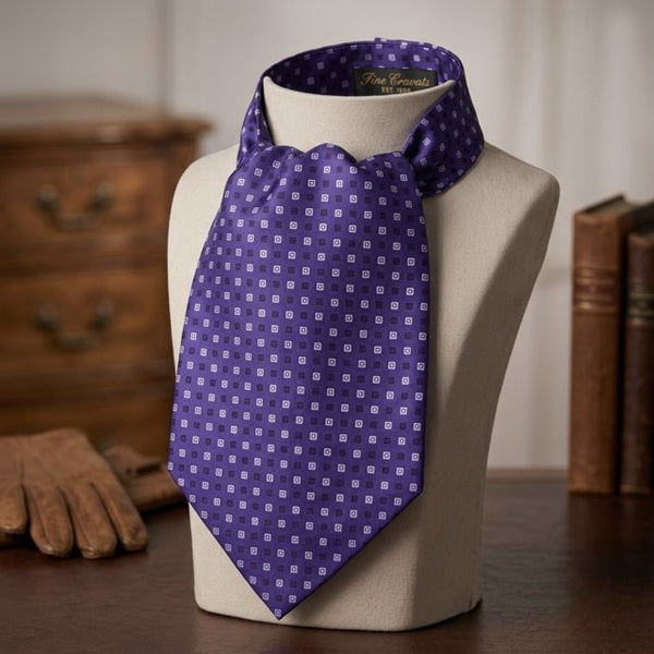 Royal Purple Geometric Cravat