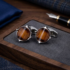 Elegant Amber Cufflinks