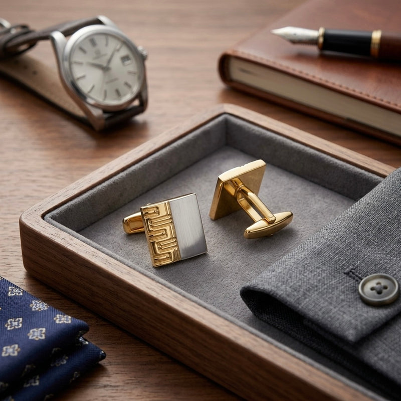 Sophisticated Gold & Silver Cufflinks