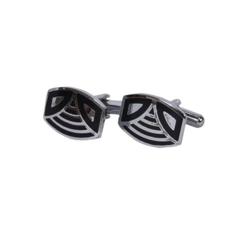 Contemporary Black & Silver Cufflinks