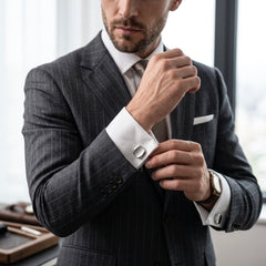 Classic Silver-Tone Cufflinks