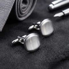 Classic Silver-Tone Cufflinks