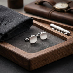 Classic Silver-Tone Cufflinks