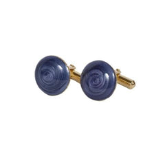 Elegant Blue Swirl Cufflinks
