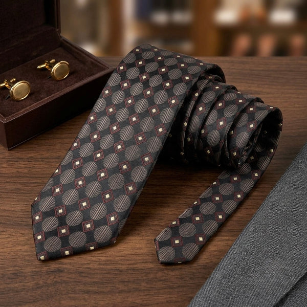 Classic Geometric Pattern Tie