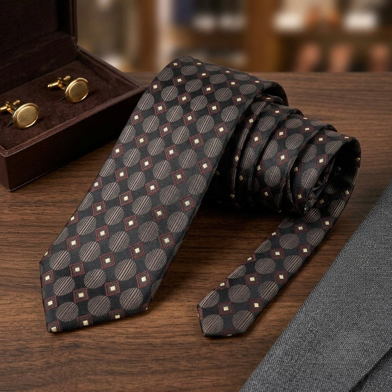 Classic Geometric Pattern Tie