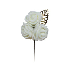 Elegant White Rose Brooch