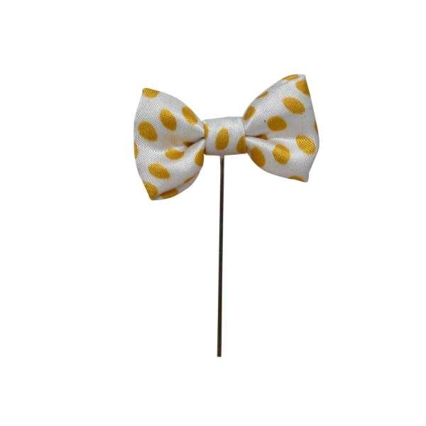 Elegant Polka Dot Bow Brooch