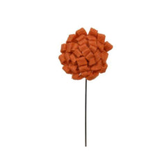 Rust Orange Textured Floral Lapel Pin for Men