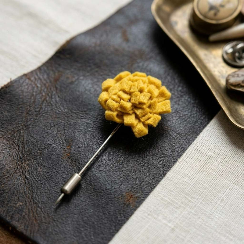 Golden Bloom Lapel Pin