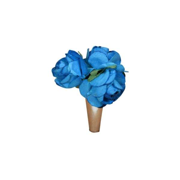 Blue Floral Bouquet Brooch