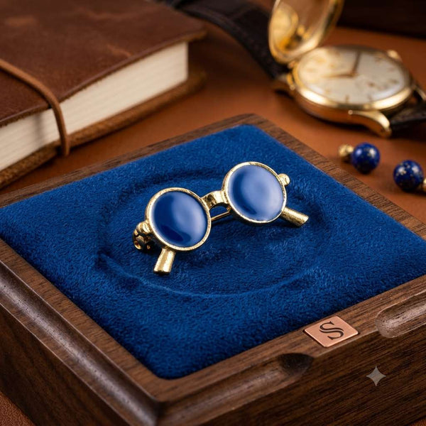 Blue Sunglasses Brooch