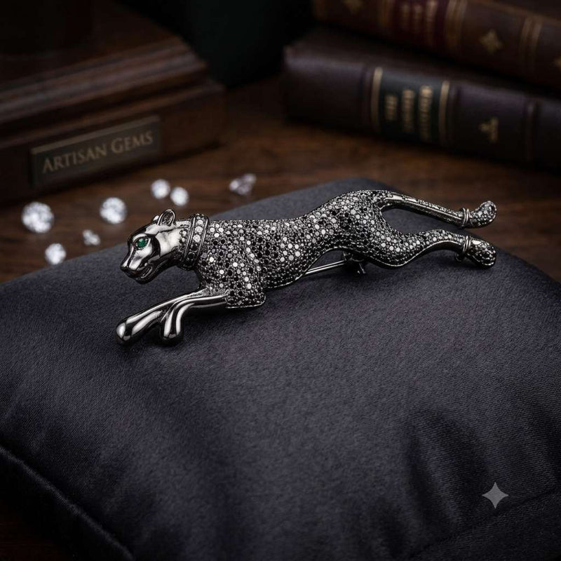 Panther Elegance Statement Brooch