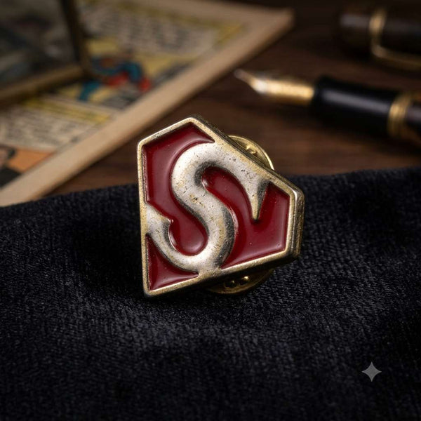 Red Shield-Inspired Statement Brooch