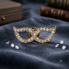 Elegant Masquerade Mask Brooch
