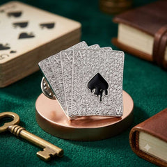 Royal Flush Playing Cards Brooch