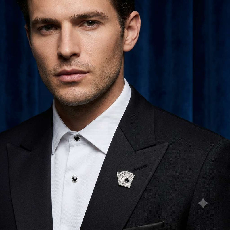 Royal Flush Playing Cards Brooch