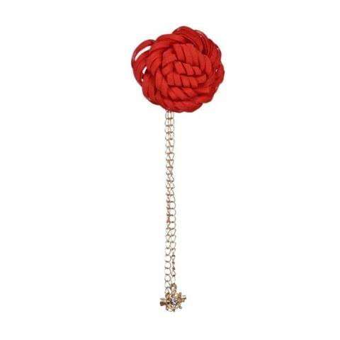 Red Knot & Gear Brooch
