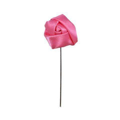 Elegant Pink Rose Lapel Brooch