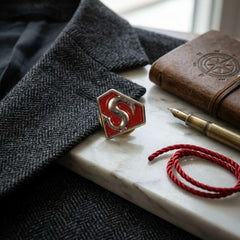 Classic Red S Emblem Brooch