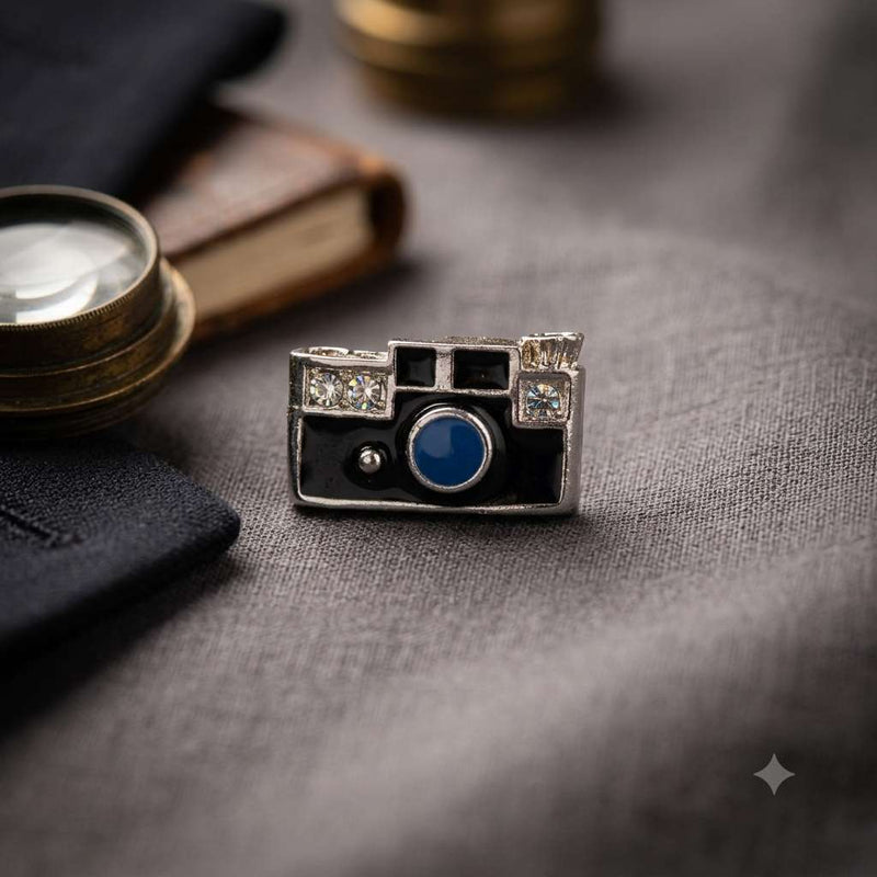Vintage Camera Lapel Brooch