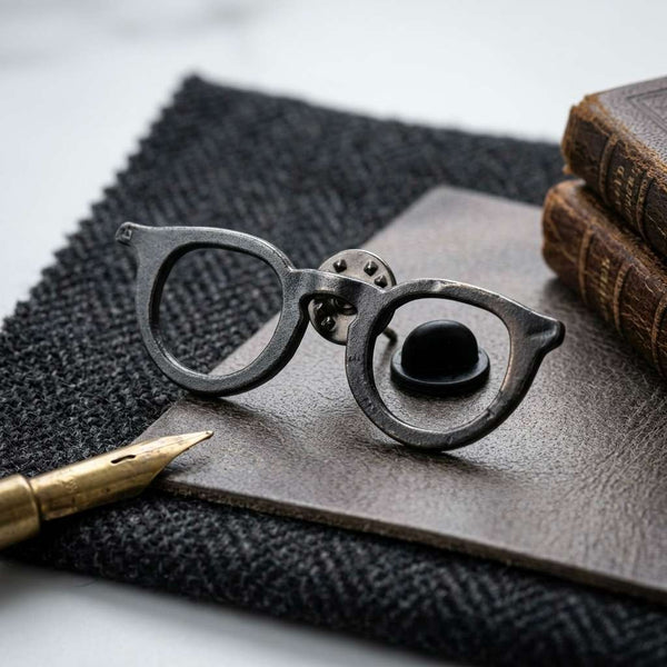 Classic Black Spectacles Brooch